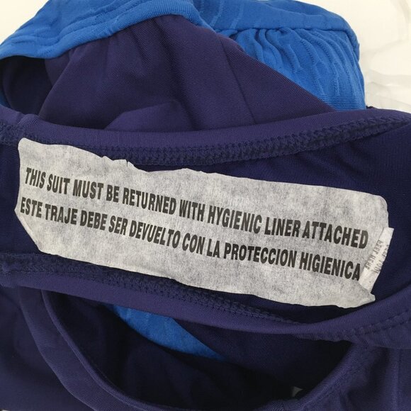 Splendid one shoulder colorblock blue one piece tank swimsuit new Small - Picture 5 of 5